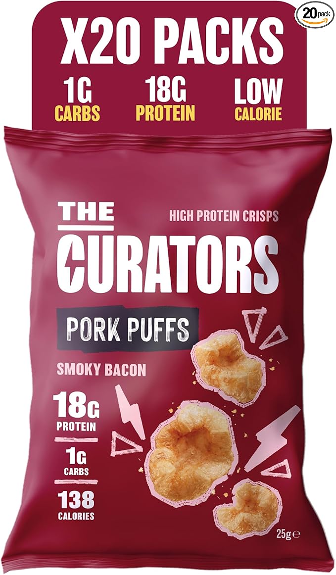 The Curators Pork Puffs 20x25g Smoky Bacon