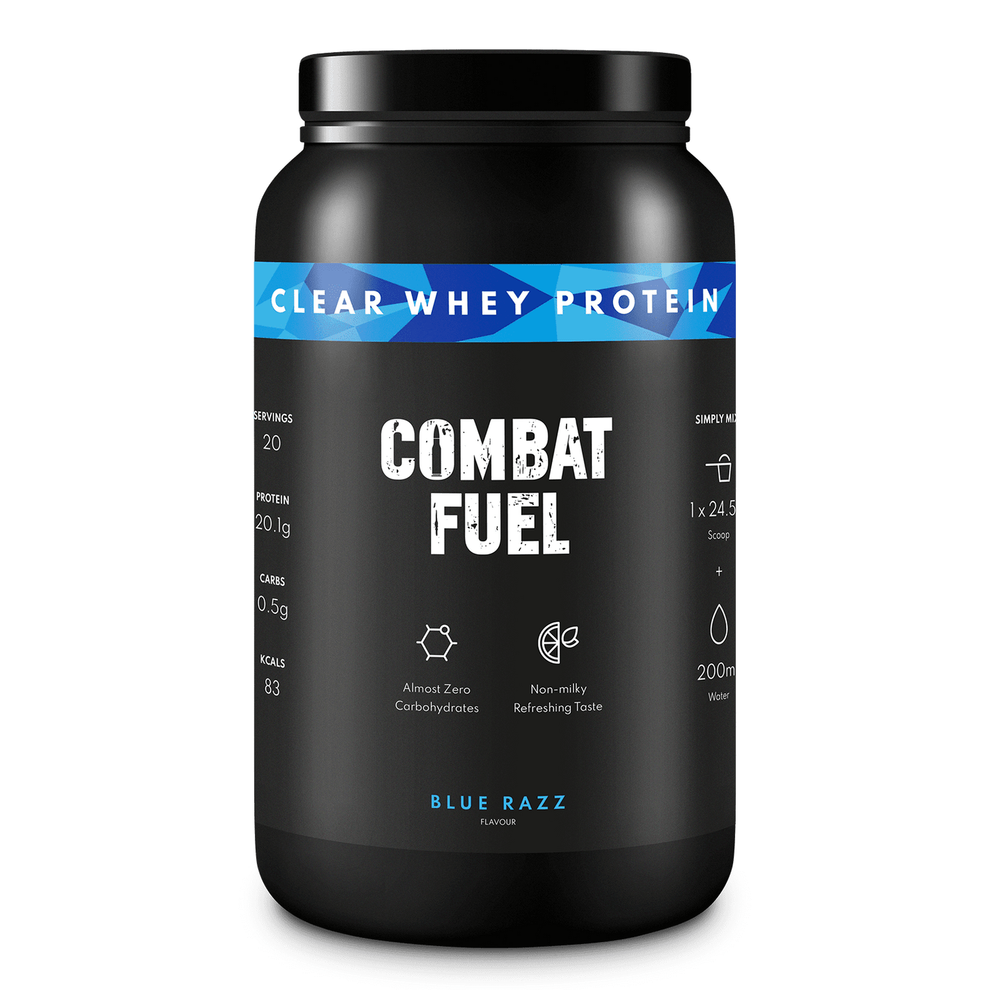Combat Fuel Clear Whey Protein 490g Blue Razz