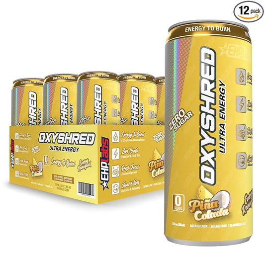 EHP Labs OxyShred Ultra Energy Drink RTD 12x355ml Pina Colada
