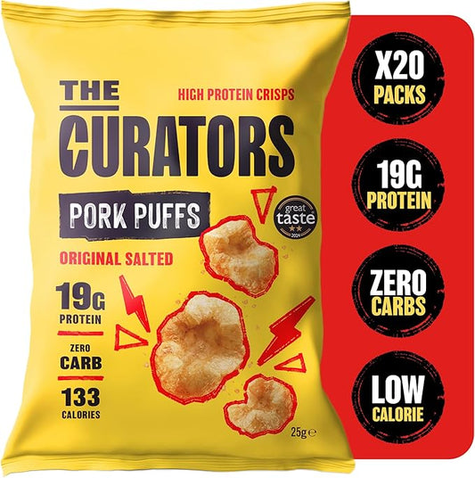 The Curators Pork Puffs 20x25g Original Salted