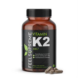 Vitamin K2 MK7 100mcg – 60 Vegan Tablets | 2 Months Supply | Supports Strong Bones & Cardiovascular Health | All-Natural Formula