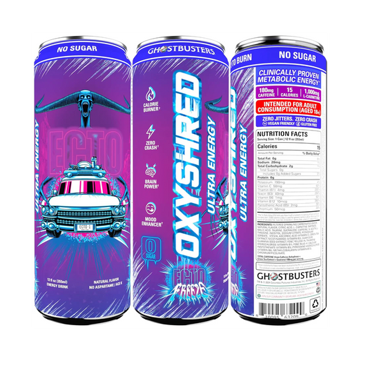 EHP Labs OxyShred Ultra Energy Drink RTD 12x355ml Ecto Freeze (Ghostbusters)