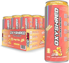 EHP Labs Oxyshred Ultra Energy Drink 12x330ml Peach Candy Rings