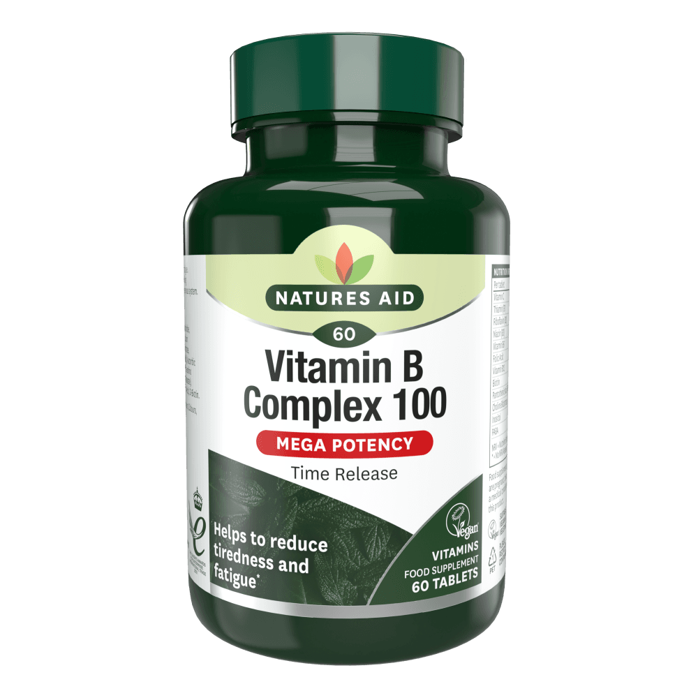 Natures Aid Vit B Complex 100mg Time Release (Mega Potency) 30 Tabs
