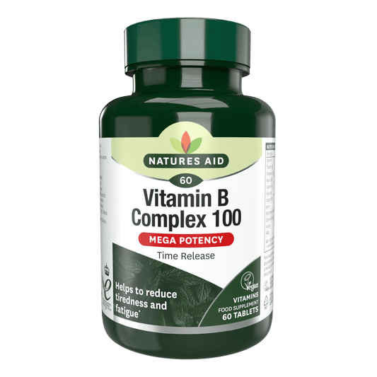 Natures Aid Vit B Complex 100mg Time Release (Mega Potency) 30 Tabs